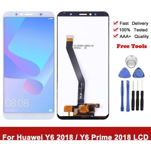 5.7" LCD For Huawei Y6 2018 LCD Display Touch Screen Digitizer For Huawei Y6 Prime 2018 LCD ATU-LX1 ATU-L21 Screen With Frame