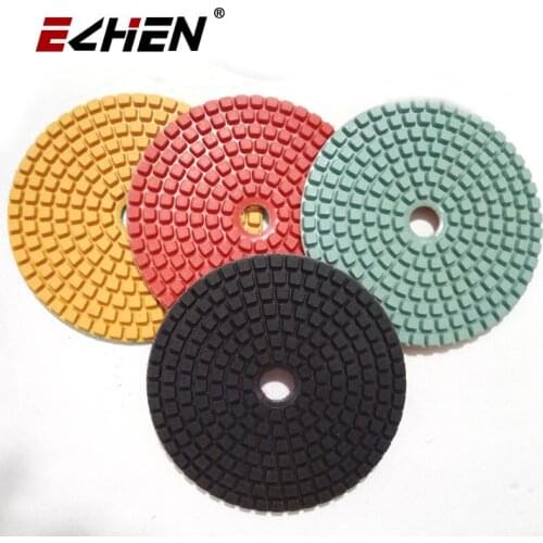 7 Pieces Steps Wet Polishing Pads Resin Bond Flexible Sanding Disc For Granite Marble Quartz Stone Polisher Pad Grinders