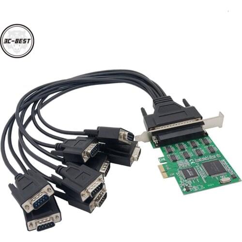 Pci-e 8-port serial card PCIe to RS232 extension card COM DB9 pin multi-port card