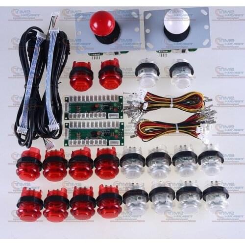 Arcade DIY Bundle Kits with USB Encoder Board adapter support 5V LED Push Button Arcade Joystick for PC MAME Game Rocker Console