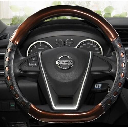 D Shape Car Steering Wheel Cover PU Leather For Nissan Qashqai J11 Nissan X-trail T32 Golf 7 Tiguan 2019 2020 Kia Optima K5 2021