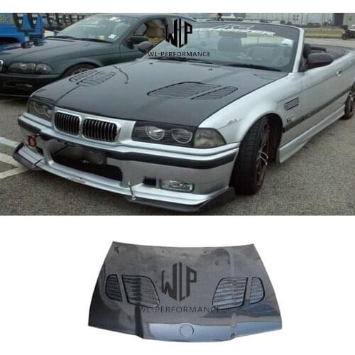 E36 3 Series M3 Style Carbon Auto Fiber Bumper Front Engine Hood Bonnets Engine Covers For BMW E36 325i Coupe 92-99 Car Body Kit