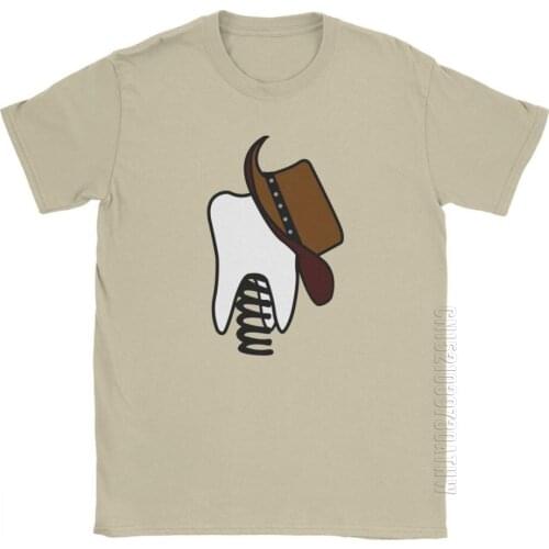 Mens T-Shirts Django Dentist Unique Short Sleeve Dental Funny Tee Shirt Crewneck Clothes 100% Cotton Big Size T-Shirt