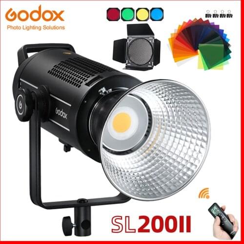 GODOX SL200II SL200W II 200W Bowens Mount Daylight Balanced Led Video Light 74000lux@1m CRI96+ & TLCI97+ 8 Lighting Effects