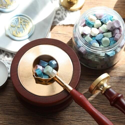 Stove Pot Tool Wax Spoon for Wax Seal Stamp Greeting Card Wax Seal Bead Stick Invitation Cards Decorative Stamps Craft