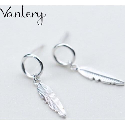 Korean Version of Retro Vintage Feather Tassel Earrings For Women Punk Geometric Earrings 2021 New Trendy Jewelry