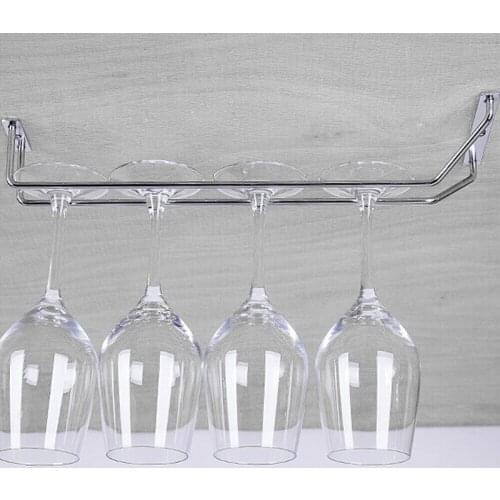 Kitchen Wall Mount Hanging Bar Pub Hanger Cup Goblets Display Rack Wine Glass Hanger Holder Wine Glass Rack Stemware Cup Holder