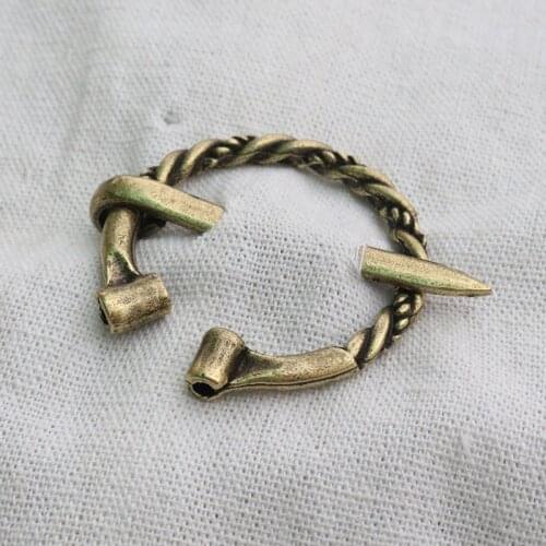 Lanseis 10pcs Viking pennanular brooch replica Antique victorian viking scottish pennanular Ethnic Clothing tippet brooch