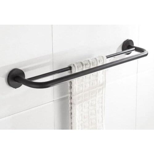 SUS304 Stainless Steel Bathroom Hardware Set Black Matte Paper Holder Robe Hook Toothbrush Holder Towel Bar RN088