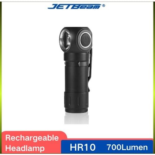 JETBeam HR10 Headlight 700Lumens Rechargeable Uses CREE XP-L HD LED Built-in Battery Waterproof Headlamp For Outdoor Lighting