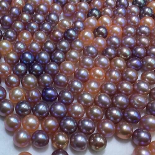 Natural fresh water AK pearl, round, bright and flawless