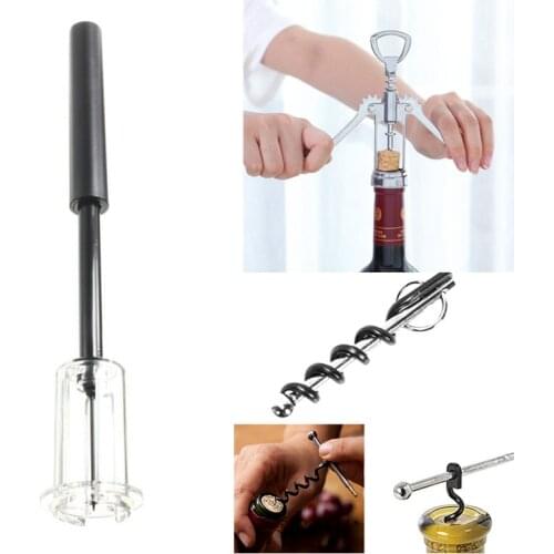 Red Wine Opener Air Pump Wine Bottle Opener Air Pressure Vacuum Opener Corkscrew Cork Remover Easy Corkscrew Stainless Steel