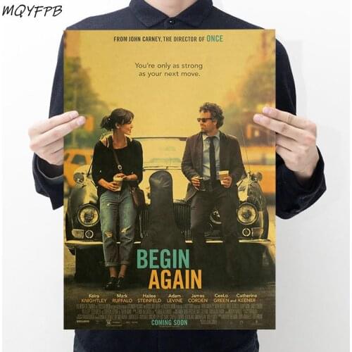 Movie Begin Again Kraft Paper Poster Home Room Wall Decoration Painting 50.5x35cm