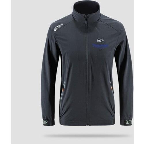 Triumph Logo #3 Slim Sport Jacket Mens Street Windbreaker Zipper Thin Jacket Mens Casual Front Printing Jacket Asian Size