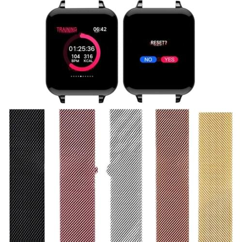 B57 Smartwatch Bracelet Stainless Steel Strap Magnetic Loop Watch Band For Hero Band 3 Replacement Correa Wristband Metal