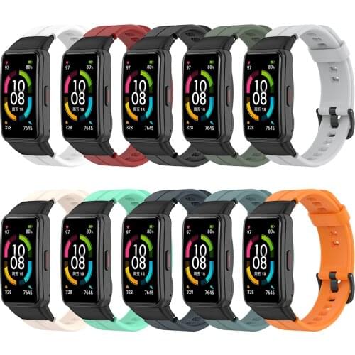 For Huawei Band 6 Strap Soft Silicone Watch Strap Smart Wristband Bracelet Replacement for Huawei Band 6 Honor Band 6 Strap