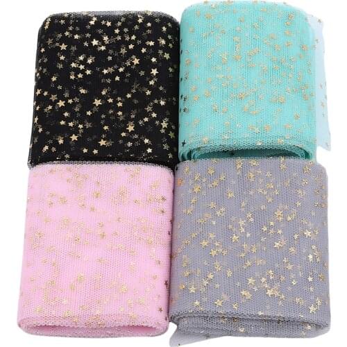 Star Mesh Fabric Sequined Tulle Fabric Handcraft Dress Clothing Wedding Party Decoration High Quality Cloth Sewing Materials