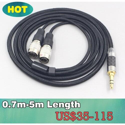 6.5mm XLR 4.4mm Super Soft Headphone Nylon OFC Cable For Mr Speakers Alpha Dog Ether C Flow Mad Dog AEON Earphone LN007545