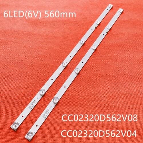 2Pieces/lot for New led backlight CC02320D562V04 for 32inch strip LE-8822A SJ.HL.D3200601-2835BS-F 6v 6lamp 56CM 100%NEW