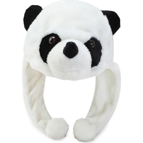 Panda Bear Plush Warm Cute Hat Cap Winter Spring Autumn Cartoon Kid Kids Lovers Lovely Ear Cold Protection