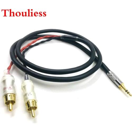 Thouliess HIFI 2.5/3.5/4.4mm Balanced Male to 2RCA Male Audio Adapter Cable 6.35mm XLR 7n-OCC Single Crystal Copperr Audio Cable