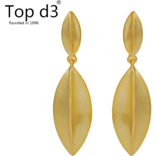 Top d3 Drops Dangle Earrings Trendy Engagement Party Indian gold earrings for women hot design