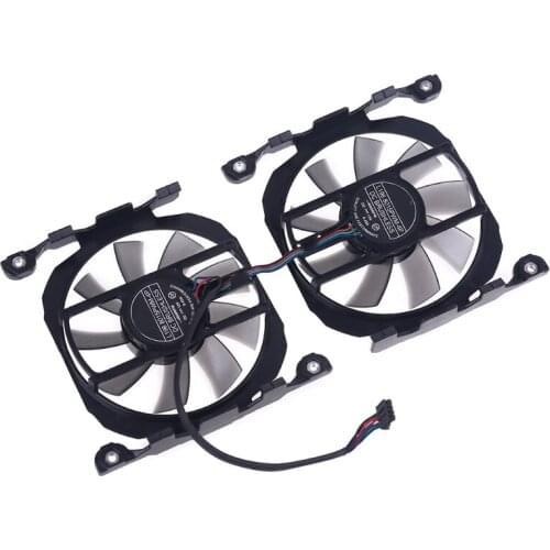 1 Pair DC 12V 0.45A Graphics Card Cooling Fan for Inno3D 260 GTX 750ti GTX660
