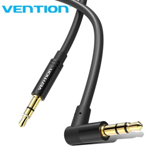 Vention Aux Cable 3.5mm Jack Audio Cable 90 Degree Right Angle 3.5 AUX Cord for Car Headphones Xiaomi Beats Speaker MP4 AUX Cord