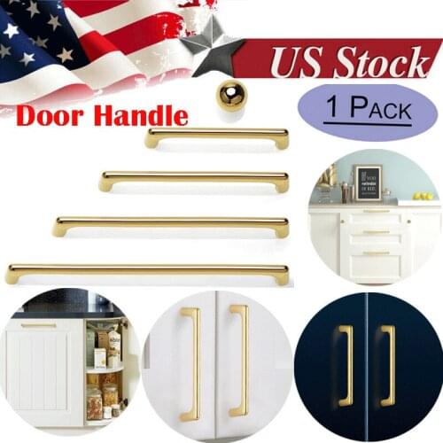 Gold Cabinet Pull Door Handle Steel Kitchen Hardware Drawer Knob Bar Accessories