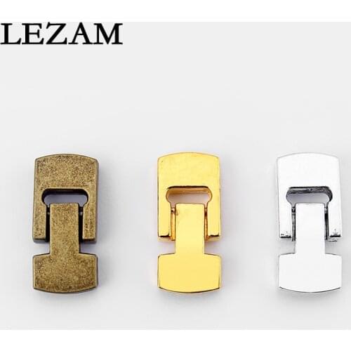 3sets Fashion Jewelry Flat Buckle Magnetic Clasp For Flat Leather Cord Diy Jewelry Findings Accessories 15*3.5mm