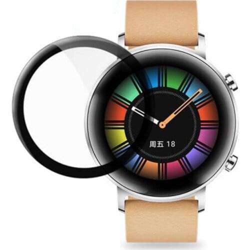 3D Curved Edge Soft Clear Protective Film Full Cover Protection For Huawei Watch GT 2 GT2 42MM Smartwatch LCD Screen Protector