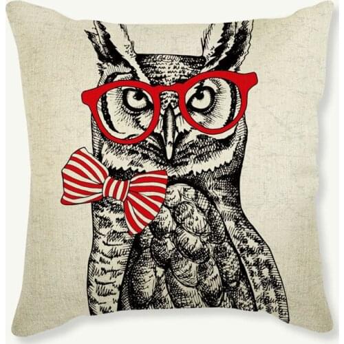 45*45cm Home Decorative Cushion Cover Pillow case European Owls Style Decor Throw Pillows Outdoor Cushion And Pillows Car Decor