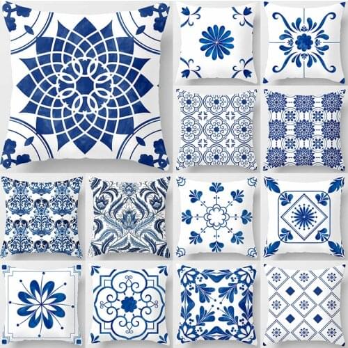 1Pcs Christmas Winter Snow Pattern Cushion Cover Polyester 45*45cm Decorative Pillowcase New Year Sofa Home PillowCover 41006