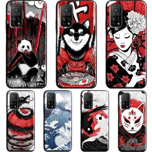 Red Sun Japanese Japan Art For Xiaomi Mi 11 Ultra Note 10 Lite Mi 9T 10T Pro A3 Coque For POCO X3 Pro M3 F1 F3 Case