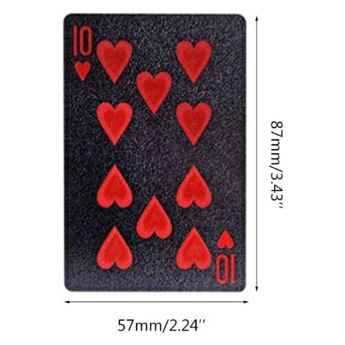 Black PVC Poker Waterproof Plastic Playing Cards Party Board Game Scrub Poker A0KA