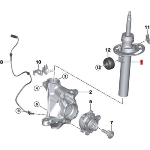 Shock Absorber Strut front For BMW X3 G08 31306885077 31306885078