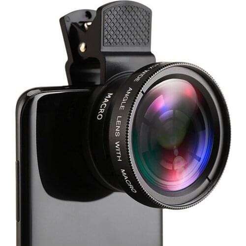 HD 2 In 1 Lens For Phone 0.45X Wide Angle Lens 37mm Universal Phone Lens Clips-on Best For Smartphone