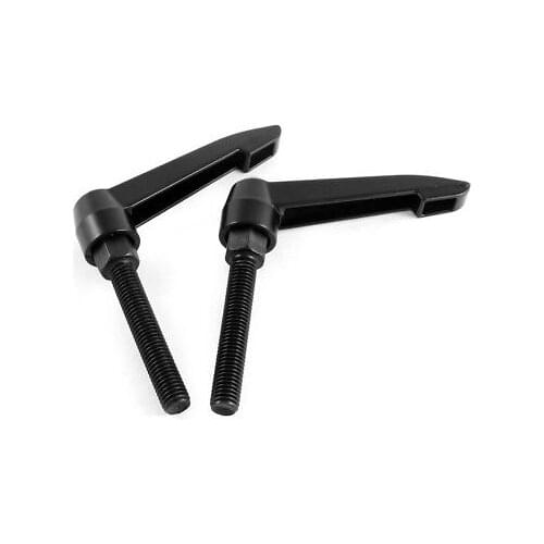 M10x60mm Thread 80mm Long Lever Lathe Machinery Adjustable Clamping Handle 2pcs