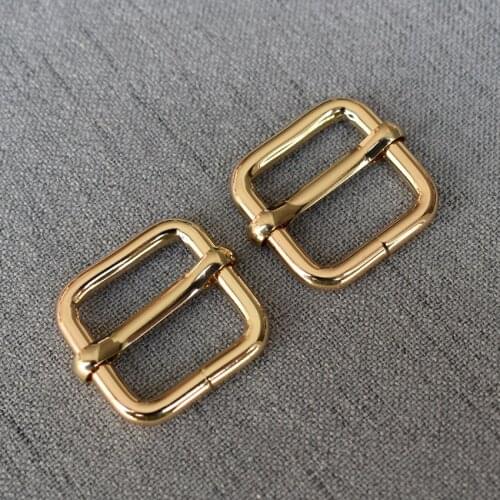 1 Piece Golden 20mm Metal Tri Glide Slide Adjusters use for DIY Bag Strap Buckles Leather Belt Craft of Rectangle Loop Ring