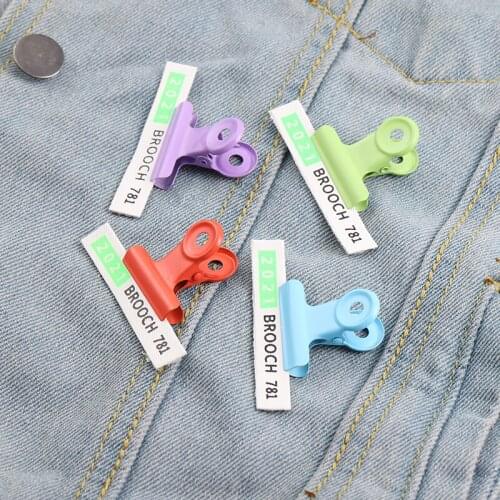 Fashion Clip Enamel Lapel Pin Five Kinds of Color Brooches Clothes Backpack Badge Personality Decoration for Trendy People