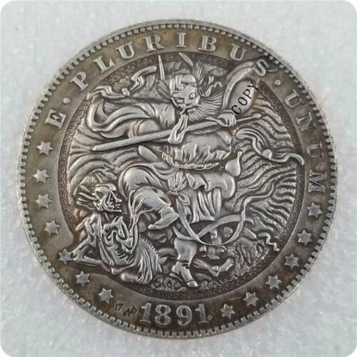 Hobo Nickel Coin 1891-CC Morgan Dollar COPY COIN FREE SHIPPING