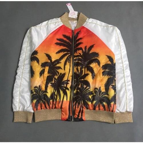 19ss Men Rib New Sleeve V collar coconut Fashion High quality couple Baseball Coats & Jackets Abstract digital coat #C96