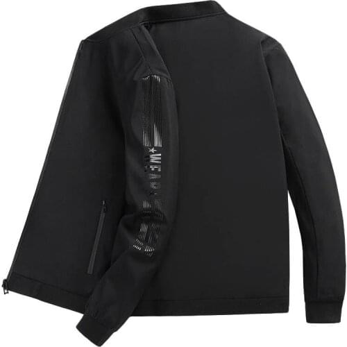 Autumn winter mens loose jacket plus size bust 144cm 5XL 6XL 7XL 8XL long sleeve stand-up collar casual jacket men 3 colors