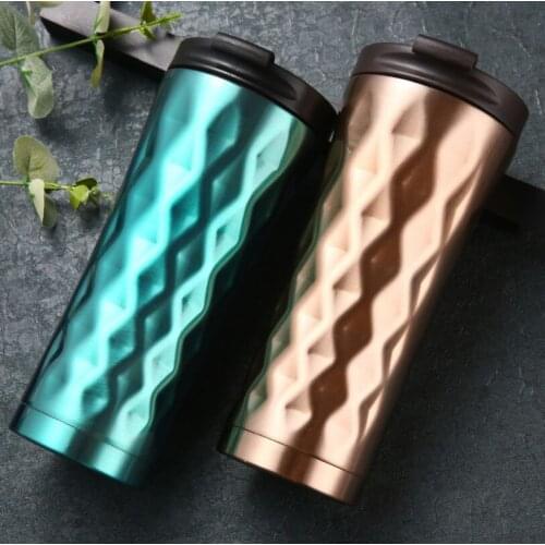 New 500ml Double Wall Stainless Steel Car Coffee Mug Thermos Cup Coffee Tea Mug Thermo Water Bottle Thermocup Thermomug