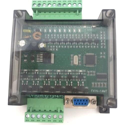 PLC industrial control board with housing FX1N-14MR FX1N-14MT controller programmable module