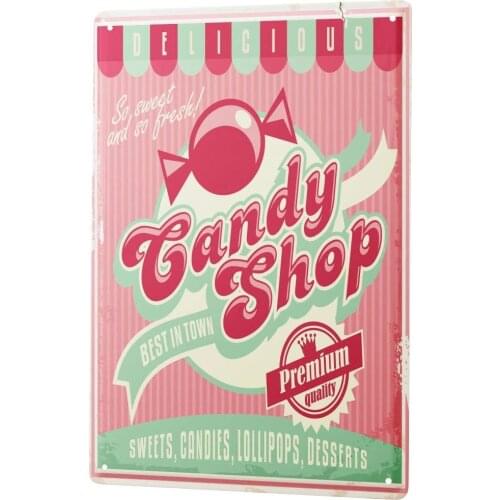 SINCE 2004 Tin Sign Metal Plate Decorative Sign Home Decor Plaques Fun Ravtive Candy Shop
