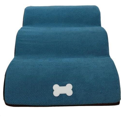 Steps Dog Stairs Flannel Dog Detachable Anti-slip Removable Portable Non Slip Soft Bed Cages Kennels Pet Dogs Ladder Pet Product