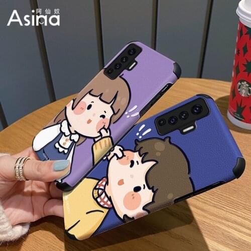 ASINA Imitation Lambskin Case For VIVO X50 60 30 Pro Cover Cartoon Silicone Bumper Cases For Vivo Z5X Z1Pro iQOO Neo Y17 V17