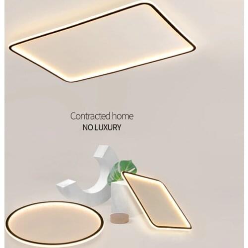 Modern Minimalism Round/Square LED Ceiling Lights For Living Room Bedroom Black/White plafonnier led Ceiling Lamp Fixtures