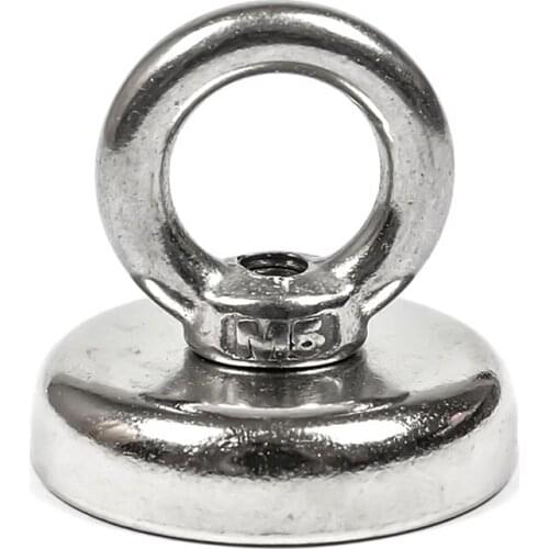 Strong Neodymium Magnet Salvage Magnet Deep Sea Fishing Magnets Holder Pulling Mounting Pot with Ring Eyebolt salvage magnet